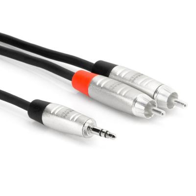 Hosa HMR-006Y 1.8m ステレオミニオス-RCAオスx2 オーディオケーブル