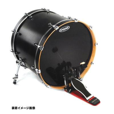 EVANS BD22HBG 22インチ Hydraulic Bass Batter Black バスドラムヘッド 装着イメージ画像