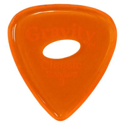 GRAVITY GUITAR PICKS Classic -Standard Elipse Grip Hole- GCLS3PE 3.0mm Orange ピック