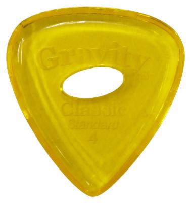 GRAVITY GUITAR PICKS Classic -Standard Elipse Grip Hole- GCLS4PE 4.0mm Yellow ピック