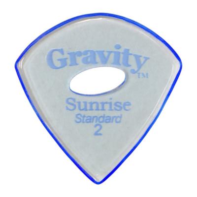 GRAVITY GUITAR PICKS Sunrise -Standard Elipse Grip Hole- GSUS2PE 2.0mm Blue ギターピック