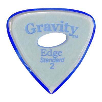 GRAVITY GUITAR PICKS Edge -Standard Elipse Grip Hole- GEES2PE 2.0mm Blue ピック