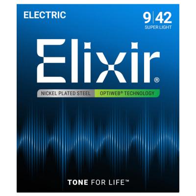 ELIXIR 19002 2Pack OPTIWEB Super Light 09-42 エレキギター弦 2セットパック