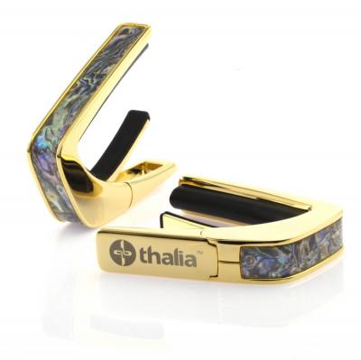 Thalia Capo 200 in 24k Gold Finish with Dragon Abalone Inlay カポタスト