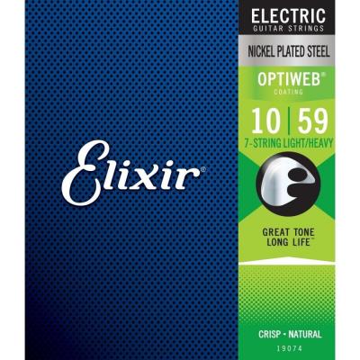 ELIXIR 19074 Optiweb 7-String Light/Heavy 10-59 7弦 エレキギター弦