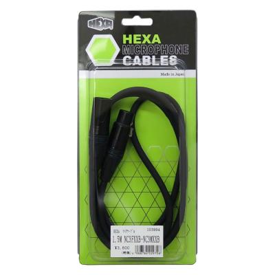 HEXA 1.5M NC3FXXB-NC3MXXB ヘクサマイクロフォンケーブル XLRメス-XLRオス BK マイクケーブル