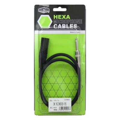 HEXA 1.0M NC3MXXB-PH ヘクサマイクロフォンケーブル XLRオス-フォン BK マイクケーブル