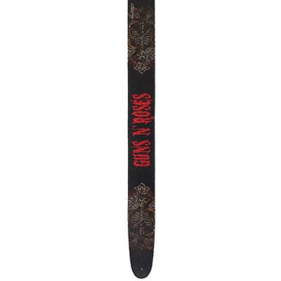 Perri’s P25GNR-6009 2.5" Leather STRAP GUNS N ROSES ギターストラップ