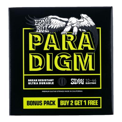ERNIE BALL 3371 Paradigm 3set Pack Regular Slinky Electric Guitar Strings 10-46 3セットパック エレキギター弦
