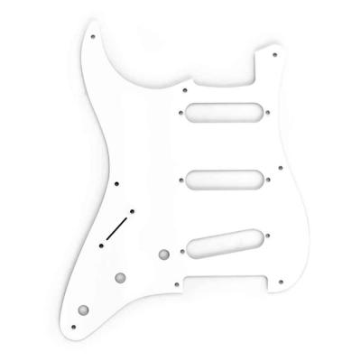 Fender Pickguard Stratocaster S/S/S Left-Hand 8-Hole Mount White 1-Ply ピックガード