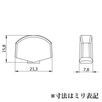 SCHALLER Large Metal Button M6 GO 1set ギター用ペグ ツマミ 6個セット 寸法画像