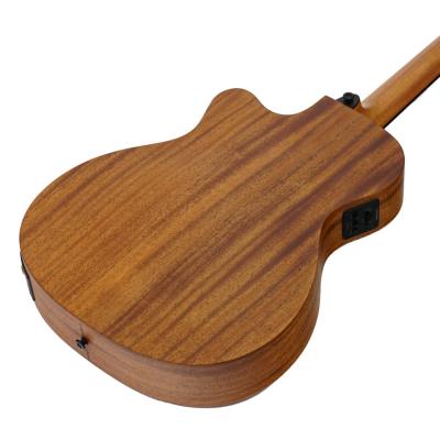 LAG GUITARS TN170ASCE NYLON AUDITORIUM SLIM CUTAWAY エレクトリックガットギター クラシックギター ボディバックの画像