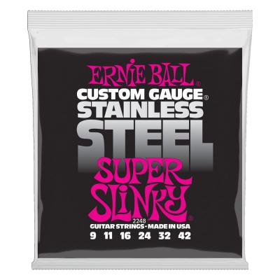 ERNIE BALL 2248 Super Slinky Stainless Steel Wound 9-42 Gauge エレキギター弦