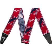 Fender Weighless Monogram Strap Red/White/Blue ギターストラップ