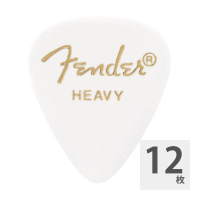 Fender 351 Shape White Heavy ギターピック 12枚入り