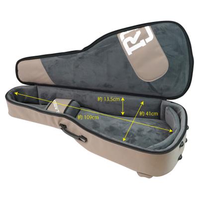 REAL MISSION(リアルミッション) Venus04-D Beige/Purple 防水 アコースティックギターケース・ギグケース・アコギケース 内部全体像・内寸・サイズ詳細