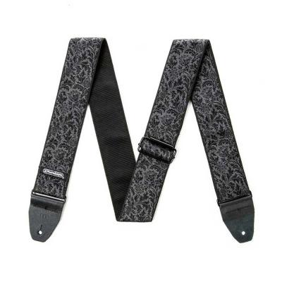 JIM DUNLOP D67-14 JACQUARD BLACK THISTLE STRAP ギターストラップ