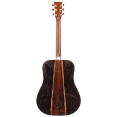 K.YAIRI YW-1000HQ N アコースティックギター ハードケース付き 背面全体の画像