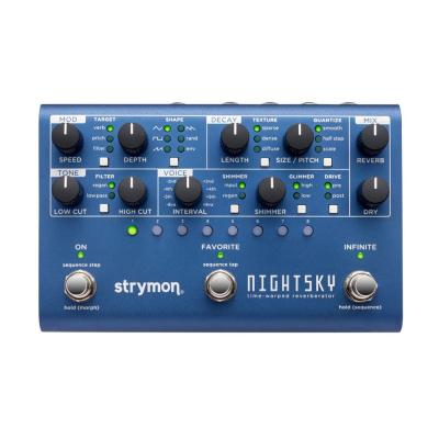 strymon(ストライモン) NIGHTSKY(ナイトスカイ) シンセシス・リバーブ・マシーン エフェクター 正面・全体像