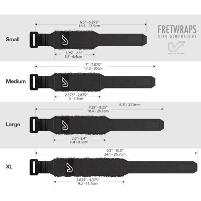 Gruv Gear FW-1PK-MED-XL FretWraps Wood Walnut Prints 1-Pack エクストララージ 8弦〜12弦エレキギター用 フレットラップ Gruv Gear FretWrapsサイズ表