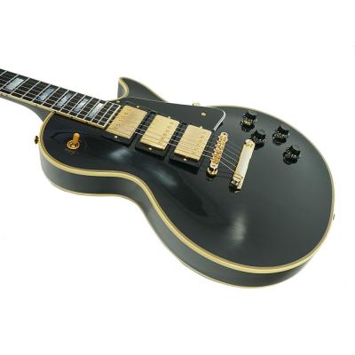 Gibson Custom Shop Historic Collection 1957 Les Paul Custom Reissue 3-Pickup VOS Ebony ボディトップVOS質感画像