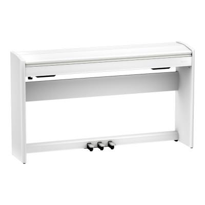 【組立設置無料サービス中】 ROLAND F701-WH ホワイト 電子ピアノ 高低自在椅子付き 全体