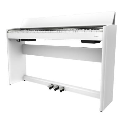 【組立設置無料サービス中】 ROLAND F701-WH ホワイト 電子ピアノ 高低自在椅子付き 全体