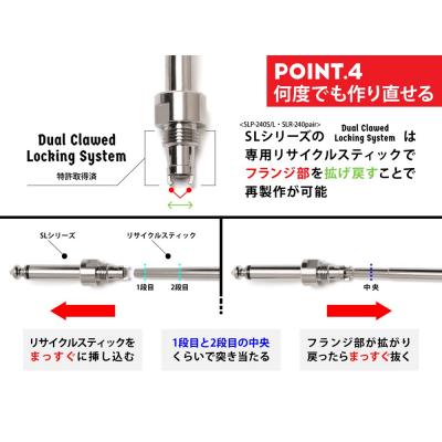 NEO by OYAIDE Elec L6S6+ ソルダーレスケーブルキット ケーブル3.0m S型L型プラグ各6個 スパナ2個 リサイクルスティック 製品特長の画像