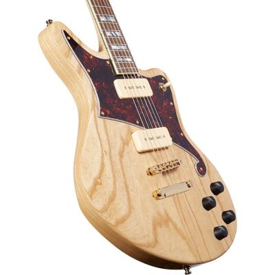 D’Angelico Deluxe Bedford Swamp Ash P-90s エレキギター ボディ斜めアングル画像