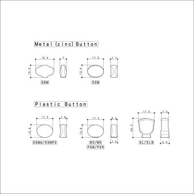 GOTOH SD91-MGT-05M L6 N ギター用ペグ 寸法図の画像