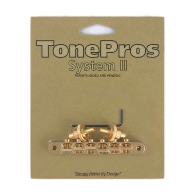 TonePros NVR2-G AVR2 with Standard Nashville Post Tuneomatic ゴールド ギター用ブリッジ