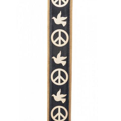 Righton! STRAPS LEGEND PEACE & DOVES Black ギターストラップ ライトオン ニール・ヤングのギターストラップに使用されていたオリジナルのストラップを再現した音楽史に残るデザイン