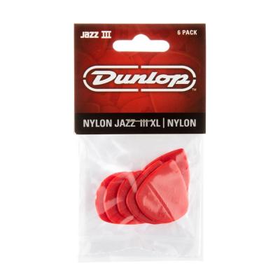 JIM DUNLOP Nylon Jazz III XL Nylon Pick RD ギターピック×6枚入り 6枚パック