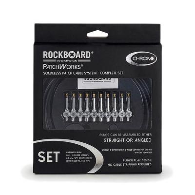 RockBoard RBO CAB PW SET CR PatchWorks Solderless Patch Cable Set 300 cm Cable + 10 Plugs Chrome ソルダーレスケーブルキット