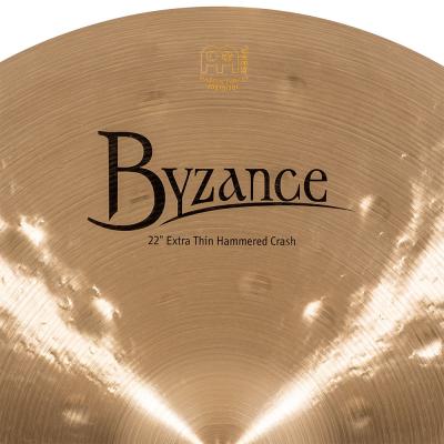 MEINL B22ETHC Extra Thin Hammered Crashes Byzance Traditional series 22' クラッシュシンバル マイネル ロゴ サイズ表記画像