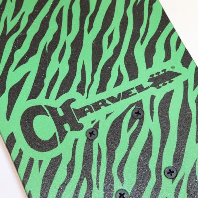 Charvel Neon Green Bengal Skateboard by Alumanati スケートボード ロゴアップ