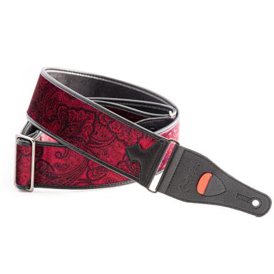 Righton! STRAPS T-PAISLEY VELVET Red ギターストラップ