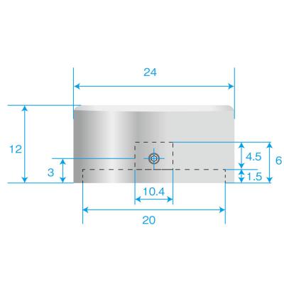 K.E.S ESH-3 SIL エフェクタースイッチハット シルバー 3個入り サイズ