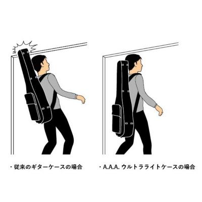 A.A.A. by HOSCO AC-0700 アコースティックギターギグケース ケース先端イメージ図