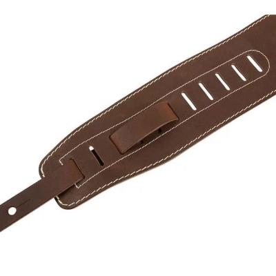 WARWICK Teambuilt Genuine Leather Bass Strap Brown Blind Embossing ベースストラップ 長さ調整部画像