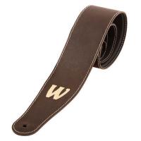 WARWICK Teambuilt Genuine Leather Bass Strap Brown Gold Embossing ベースストラップ