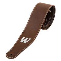 WARWICK Teambuilt Genuine Leather Bass Strap Brown Silver Embossing ベースストラップ