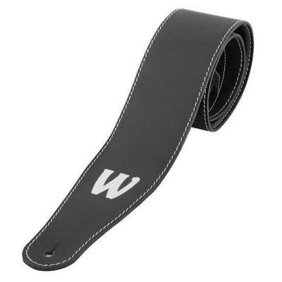 WARWICK Teambuilt Genuine Leather Bass Strap Black Silver Embossing ベースストラップ