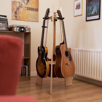 Ruach Music RM-GR1-B 3-Way Guitar Rack Birch ギタースタンド 使用例