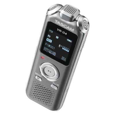 TASCAM VR-04-GY グレー ワイドFMチューナー搭載 ボイスレコーダー 全体像