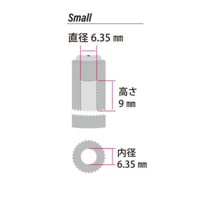 Planet Waves by D’Addario PW-LNPS-01B LokNob Pro Small BK アルミニウム ロックノブ サイズ図画像