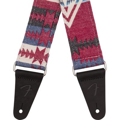 Fender 2' Zion Strap Red Aztec ギターストラップ ストラップエンド画像