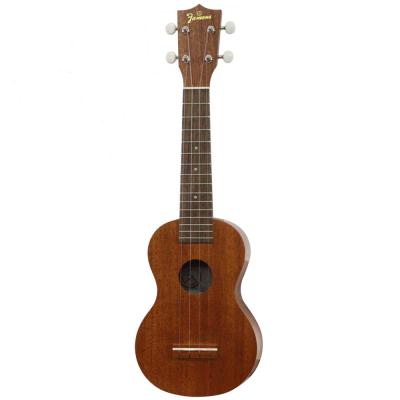 Famous AGセット FS-1G ソプラノウクレレ ケース/教則本/チューナー付き4点セット 本体・正面