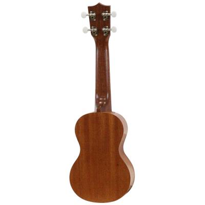 Famous AGセット FS-1G ソプラノウクレレ ケース/教則本/チューナー付き4点セット 本体・背面