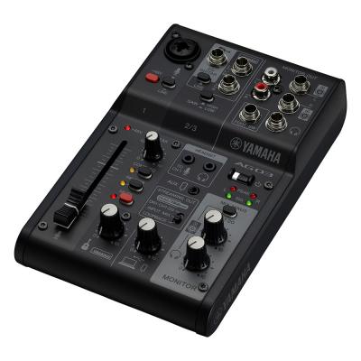 YAMAHA AG03 MK2 B 3チャンネル ライブストリーミングミキサー ブラック 全体像